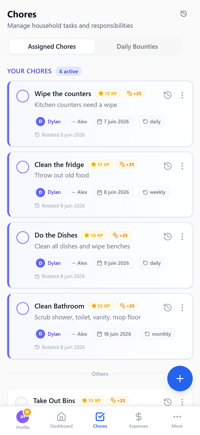 FlatApp Chore Rotation screenshot